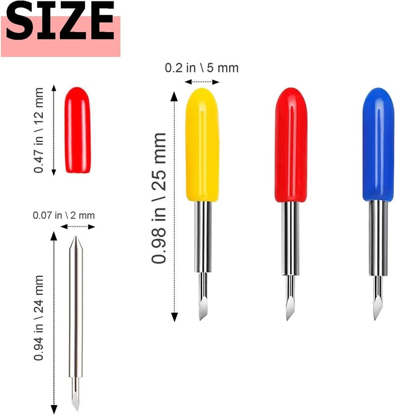 THANMAO 40 Pcs Replacement Blades Compatible with Explore Air 2/Air 3 /Maker/Maker 3 /4Cutting Machines-includ 40 PCS Deep Cut Blades - Image 3